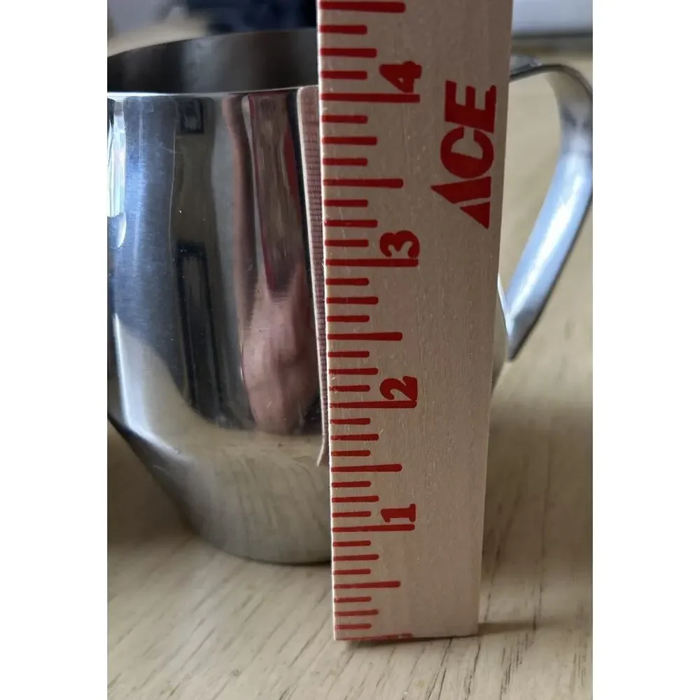 Milk Frothing Pitcher and Mini Creamer Cup 18/8 Stainless Steel Coffee Creamer